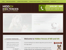 Tablet Screenshot of hiddenfence.net