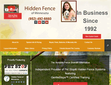 Tablet Screenshot of hiddenfence.org